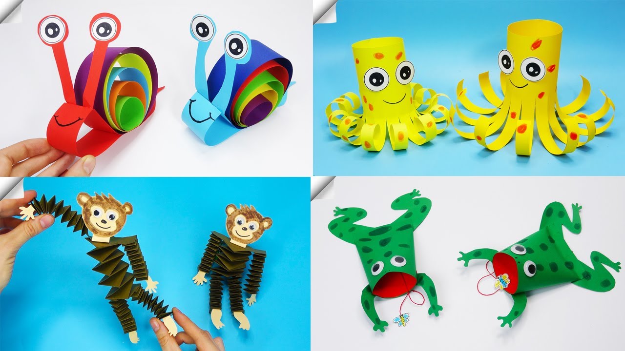 6 Moving paper toys | Easy paper crafts ideas | DIY paper crafts