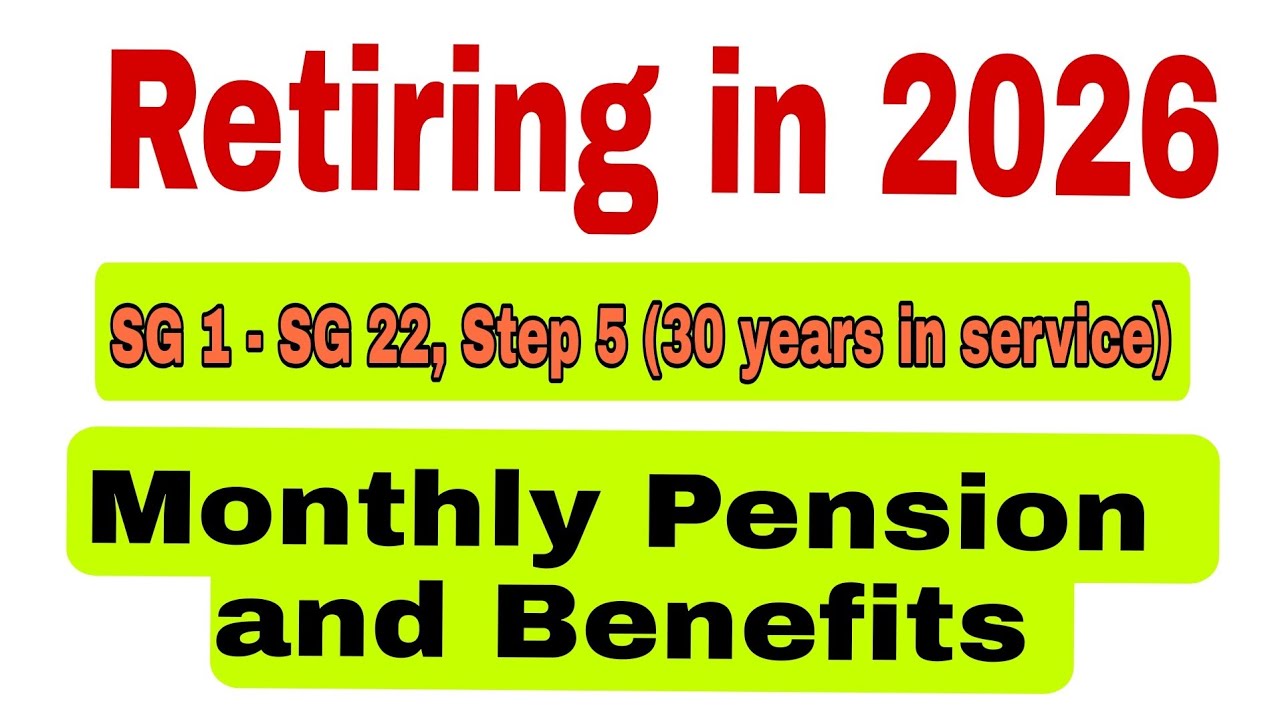 30 yrs in service, Monthly Pension, Retiring in 2026