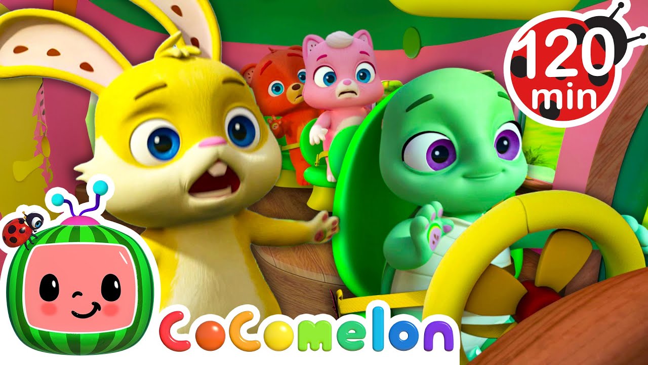 Wheels on the Animal Bus | ✨JJ's Animal Adventure✨Cartoons for Kids✨Fantasy Playground