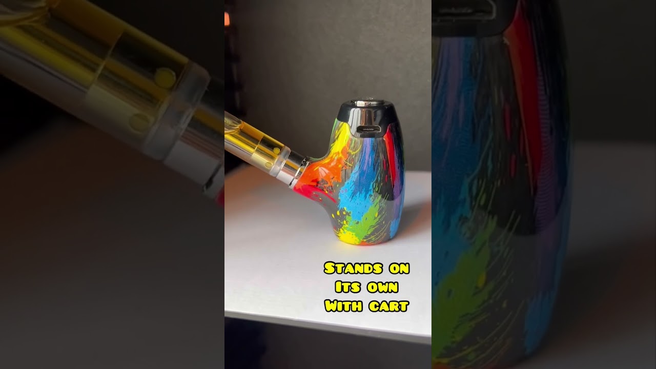 Paint Brush Strokes 510 Cart Battery that looks like an old tobacco pipe #shorts #trending #420 #yb