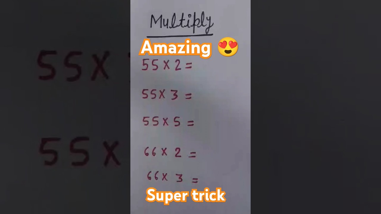 Super trick of multiplication for everyone#FastCalculations