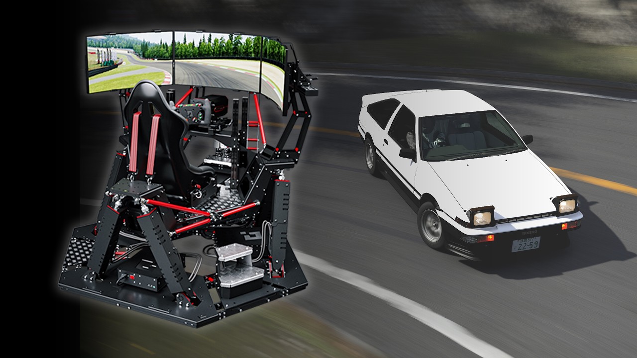 Full Motion SimRig takes on Akina Touge in an AE86!