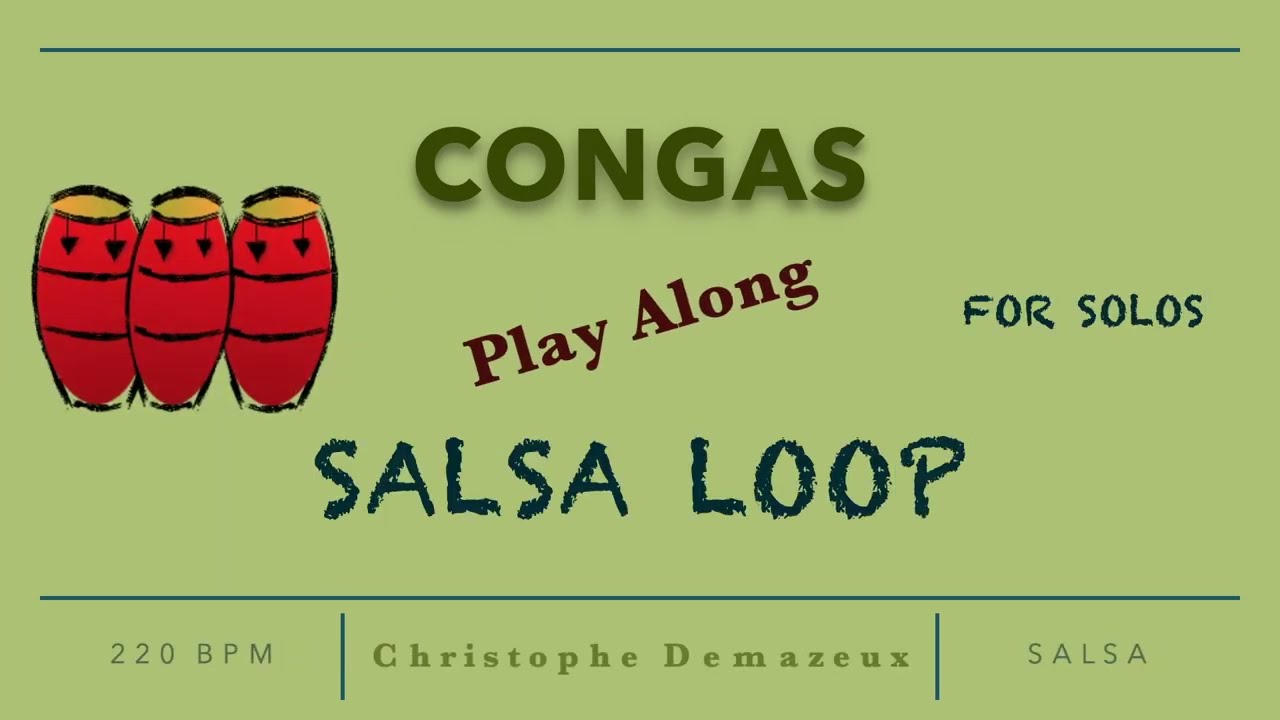 🪘🪘Conga Solo Play Along [Salsa Loop] 220 BPM