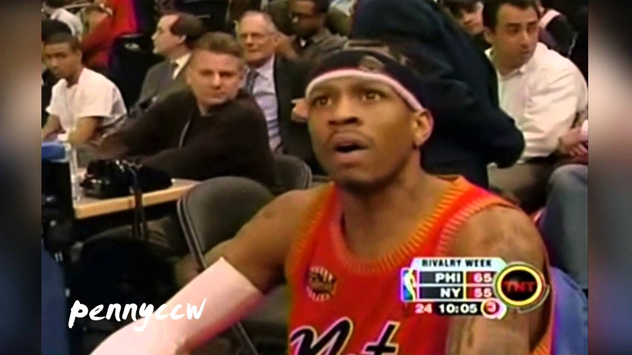 Allen Iverson 29pts vs Stephon Marbury the Knicks 04/05 NBA *AI threw the ball to the ref