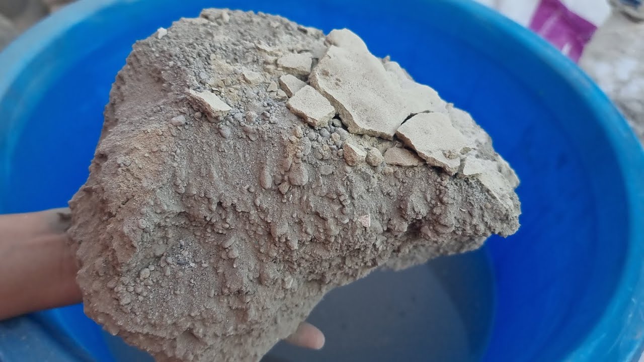 New Video Reused Pure Cement Extra Soft Dusty Crumbling in Water 💦