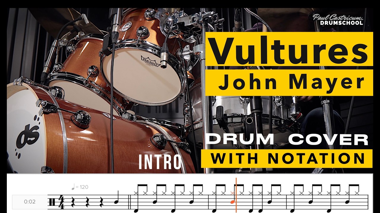 John Mayer – Vultures | Drum Cover + Drum Notation
