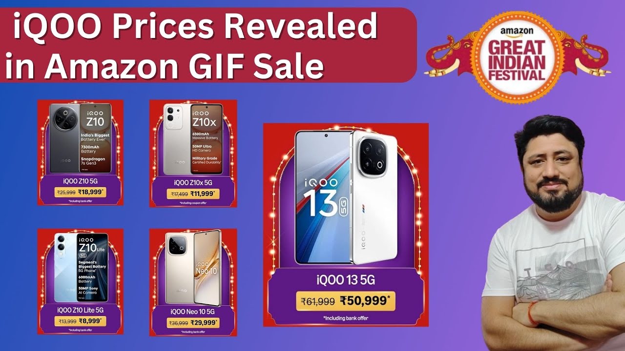 iQOO phone price revealed in Amazon Great Indian Festival Sale #amazongreatindianfestival2025