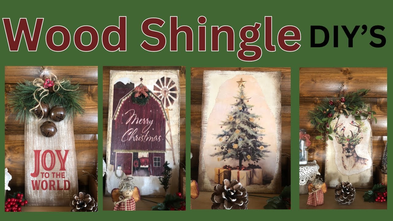 Christmas Wood Shingle DIYS / Scrap Wood