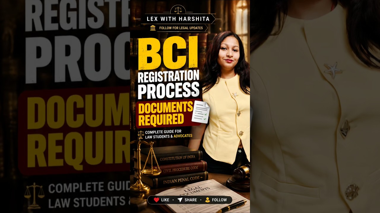 BCI Registration Process 2026 | Documents Required for Bar Council Registration ⚖️