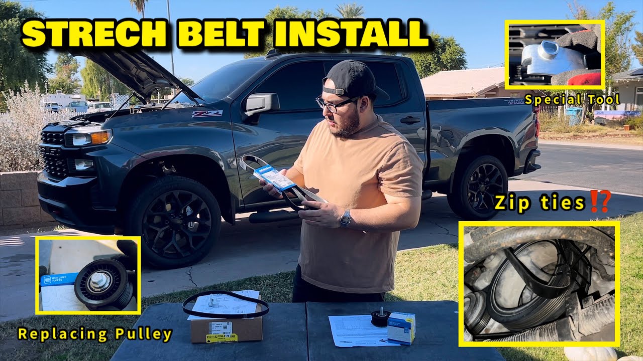 Replacing Serpentine Belt / AC Belt & Pulley On 2020 Chevy Silverado.!!