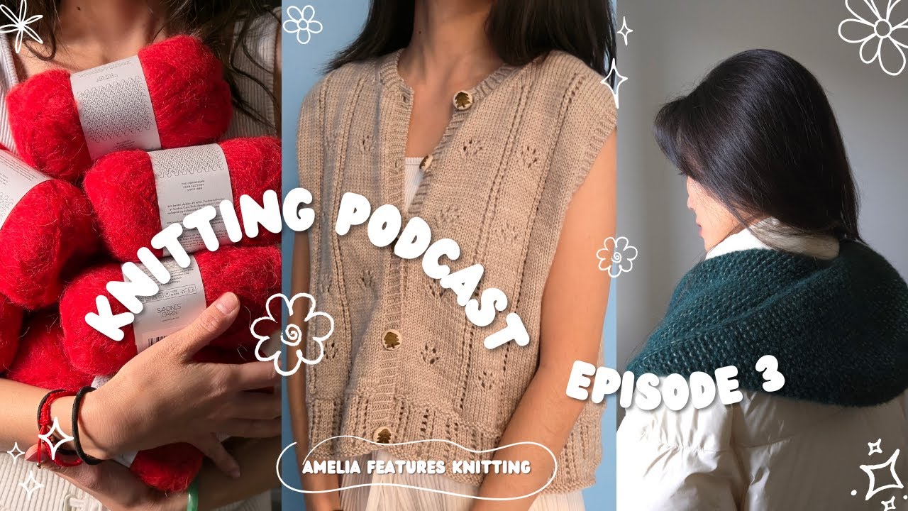 🎀 knitting podcast | march FOs, april knitting challenge 👀 & cashmere yarn haul 🧶| knitstack ep.3