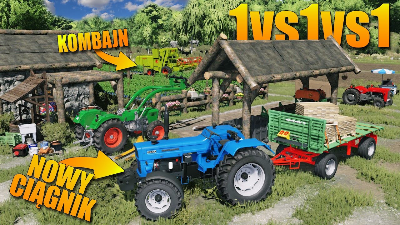 KUPIŁEM DWA CIĄGNIKI!💰 ŻNIWA NOWYM KOMBAJNEM😱 [1vs1vs1]🔥Budowa TARTAKU - FS 22 😍[MST]