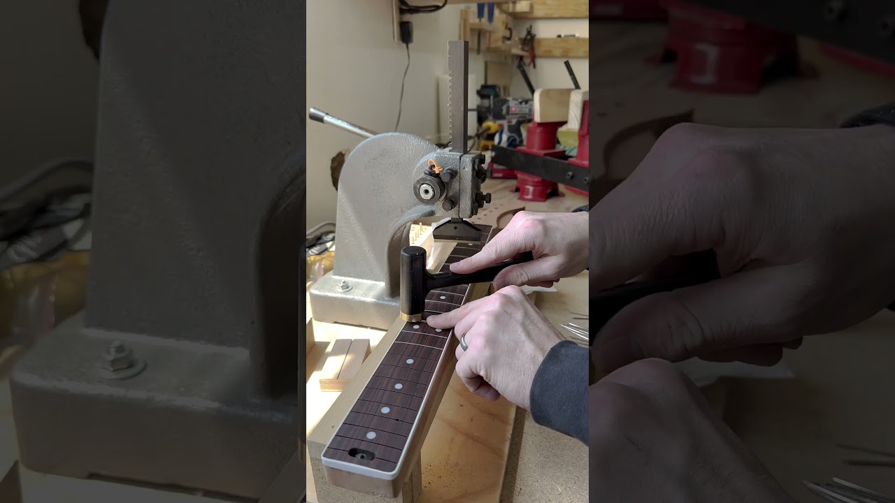 Installing Frets on a New Guitar Build 🔨
