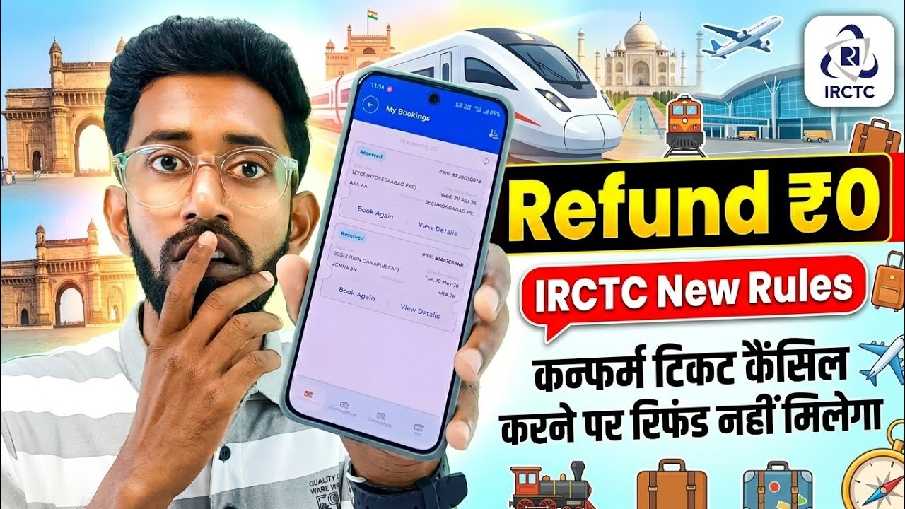 Irctc New Refund Rules, Irctc Confirm Ticket New Cancellation Charge ? New Refund Rules Irctc