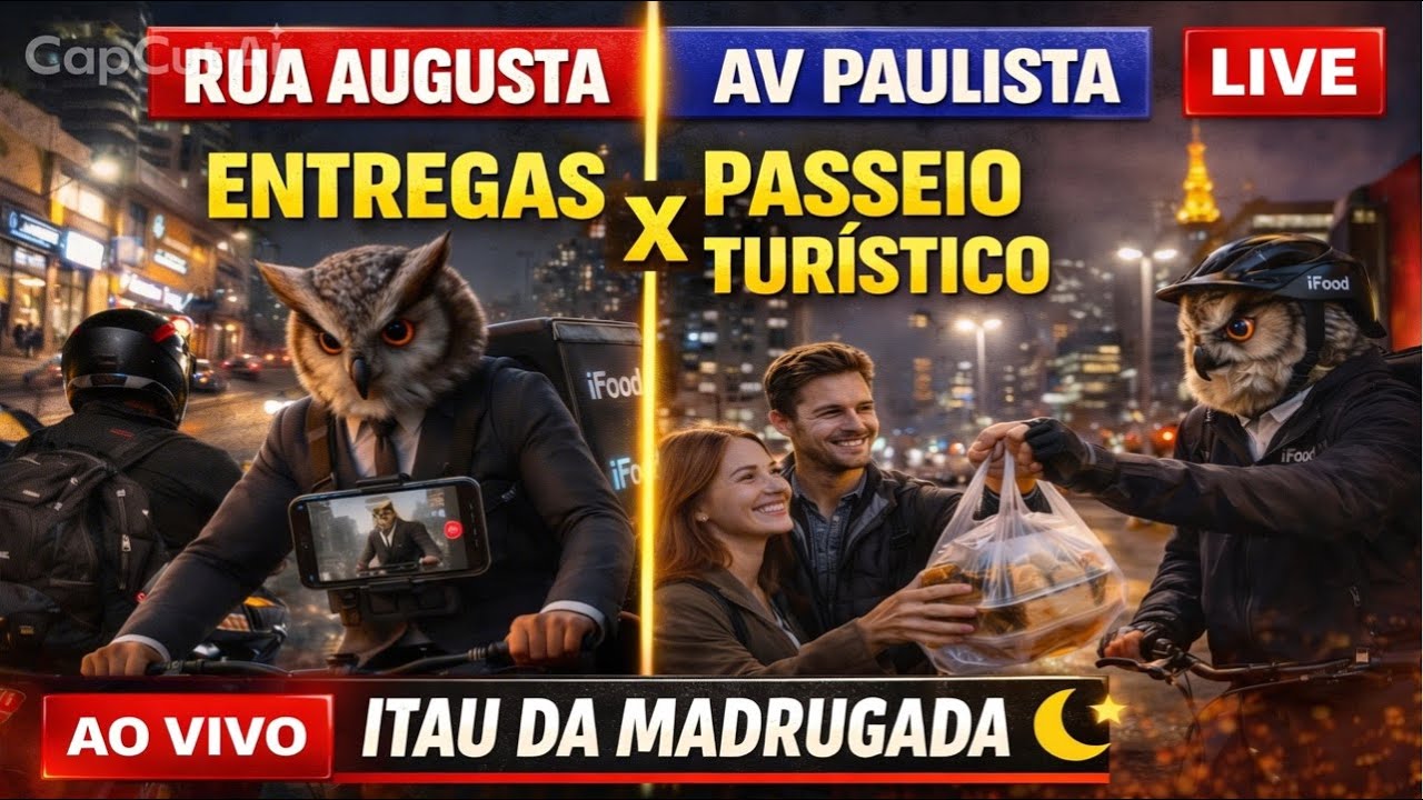 Itau da madrugada | Ao vivo 🌙🦉 | IRL entregas na madrugada em SP
