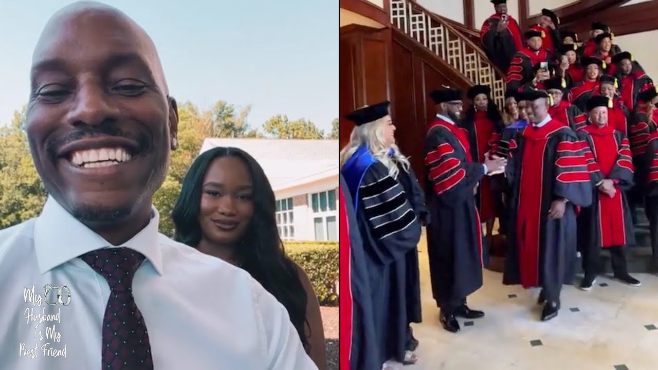 Tyrese & Zelie Timothy Attend His Graduation Ceremony Where He Receives His Doctorate! 🎓