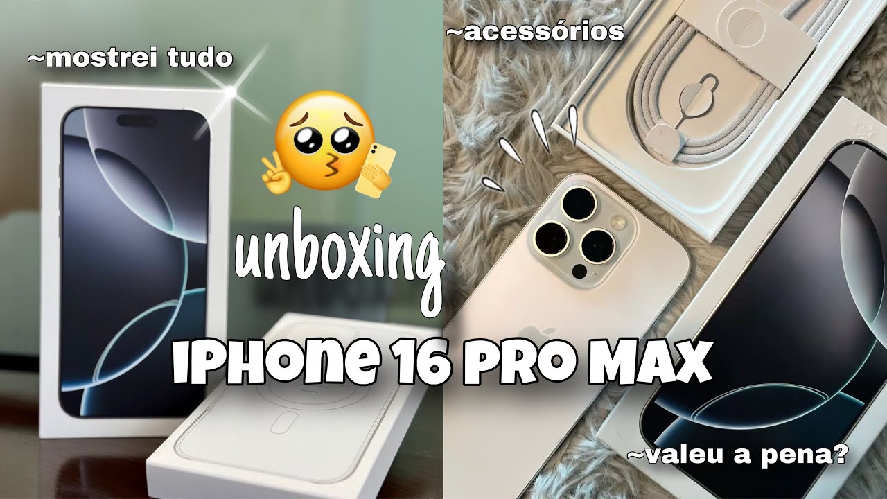 COMPREI O NOVO IPHONE 16 PRO MAX ☁️😍| unboxing e primeiras impressões