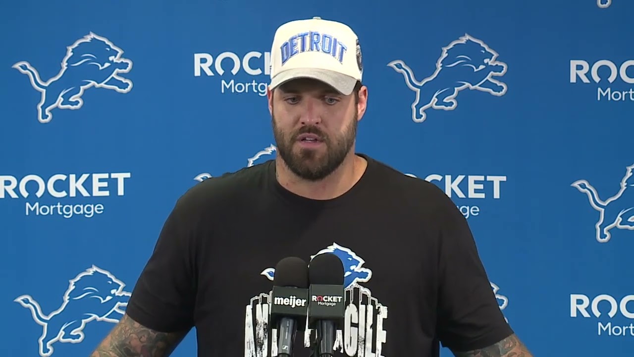 Taylor Decker gets emotional describing how his contract extension keeps him with Lions long-term