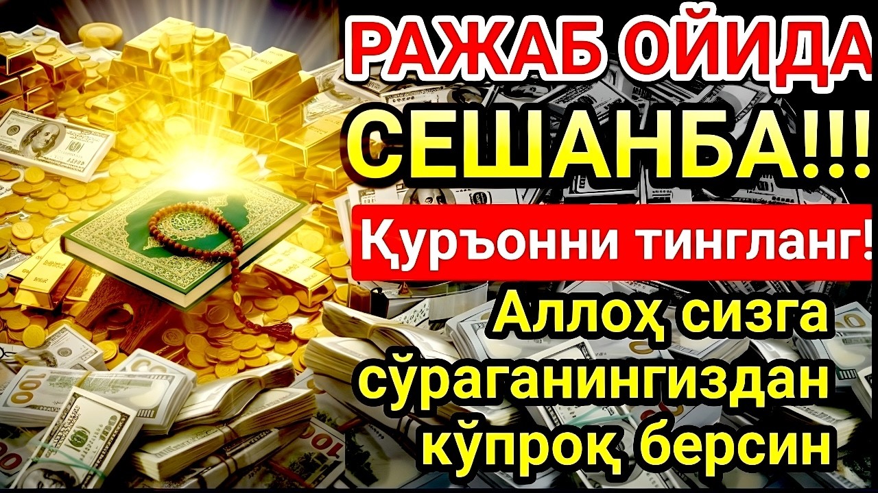 ЧОРШАНБА куни Пайғамбар Муҳаммад ﷺ дуоси, инша Аллоҳ, омонлик, бойлик ва муваффақият келтиради