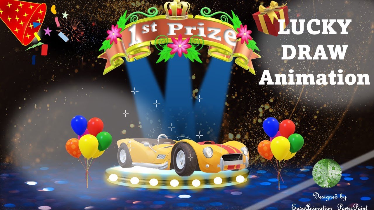Lucky Draw PowerPoint Animation with Light Effect | Full Tutorial