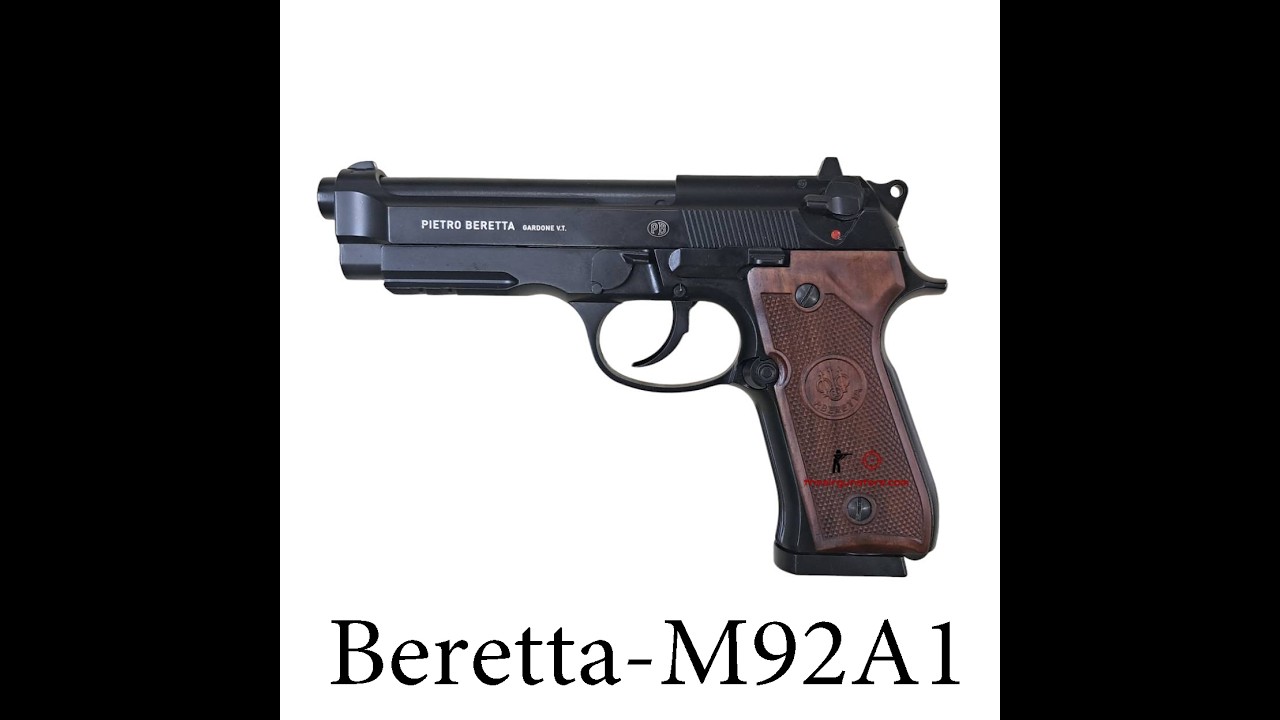 Видео обзор страйкбольной копии пистолета Beretta M92A1 от Vigor (V22).