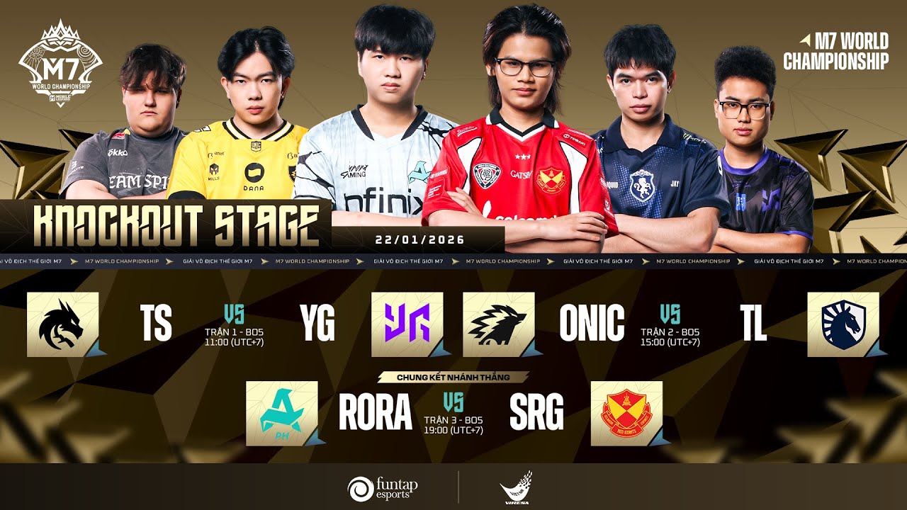 🔴 TRỰC TIẾP | NGÀY 3 VÒNG KNOCKOUT | GIẢI VÔ ĐỊCH THẾ GIỚI MOBILE LEGENDS: BANG BANG M7