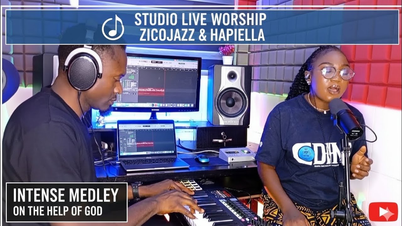 Studio Live Worship Moment with Zicojazz & Hapiella — Intense Worship on the Help of God