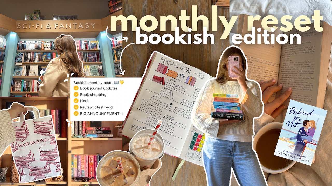 bookish monthly reset ⭐️ shopping, book haul, journal updates & reviews 📖🌦️