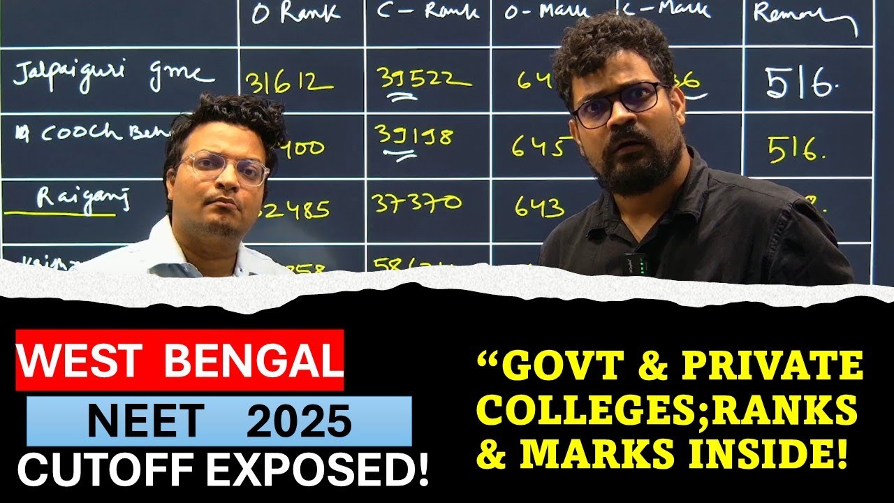"NEET 2025 West Bengal Cutoff: Govt & Private Medical Colleges Opening & Closing Ranks Revealed!"