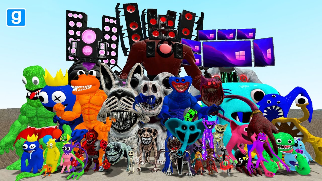 ALL ZOONOMALY, POPPY PLAYTIME 3 VS GARTEN OF BANBAN, RAINBOW FRIEND, SKIBIDI TOILET IN GARRY'S MOD!