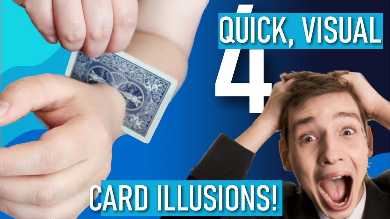 EASY CARD TRICKS - 4 Fast Card Magic Tricks 