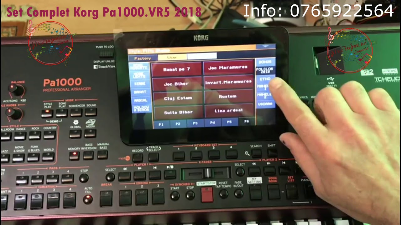 Set Korg Pa1000 Versiunea 5 2018 Rom&acirc;nia