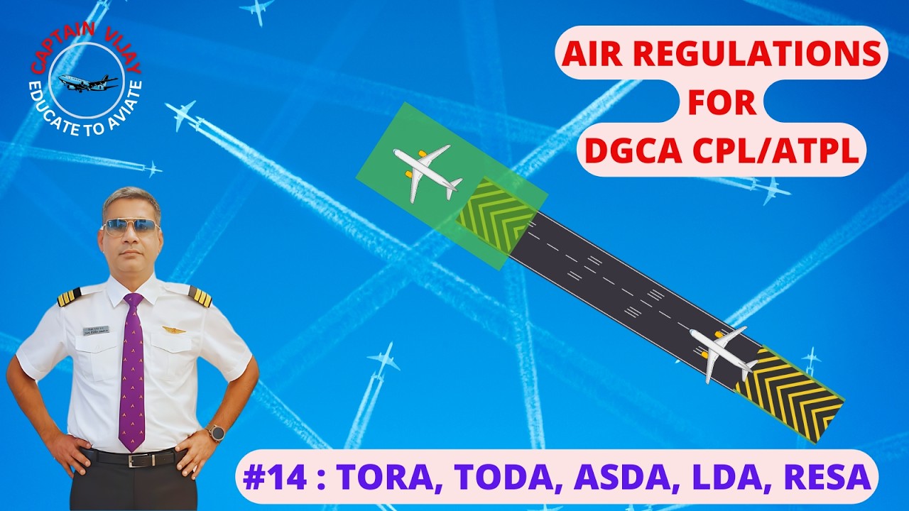 TORA, TODA, ASDA, LDA, RESA, RUNWAY STRIP #AIR REGULATIONS FOR DGCA CPL/ATPL EXAM