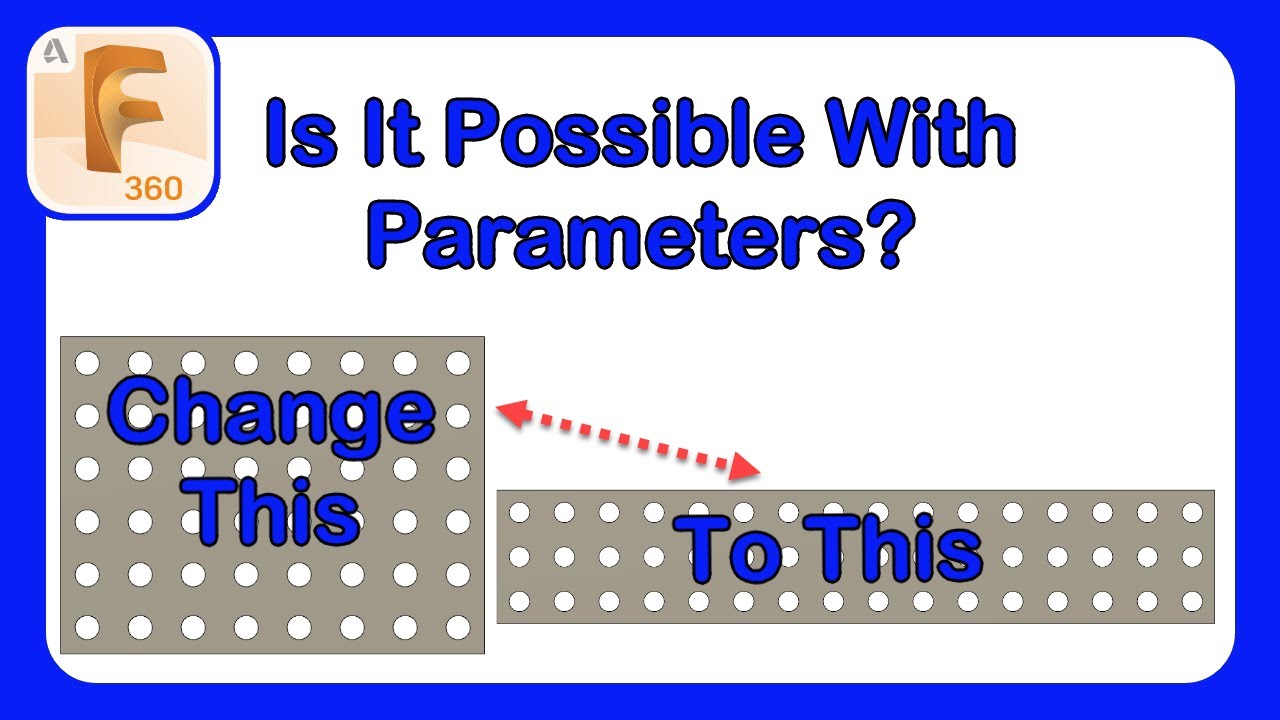 Using Parameters to Update Patterns in Fusion 360 #Fusion360 #Patterns #Parameters #ParametricDesign