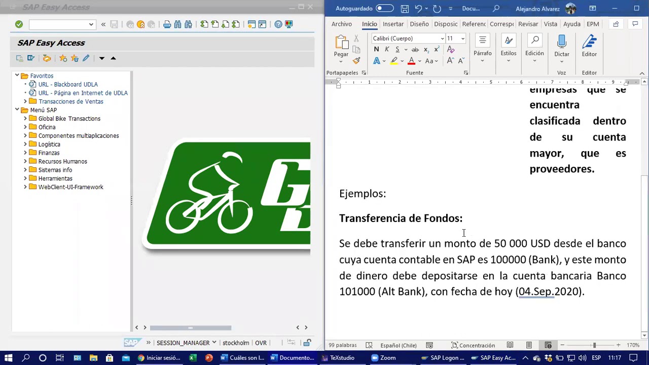 Transacciones FB50 - FB02 - FB03 - Ejemplo 01 - Transferencia de Fondos