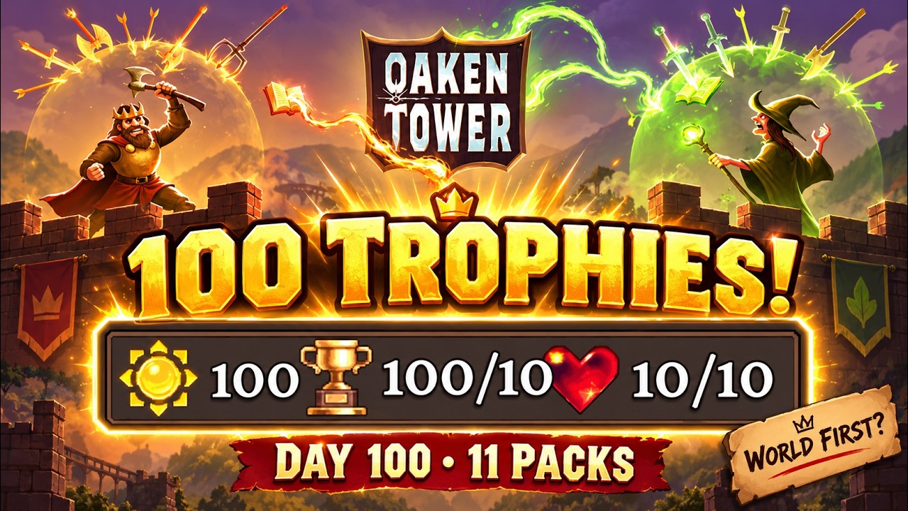 WORLD FIRST 100 Trophy Run In Oaken Tower&rsquo;s Current Meta?! 11 Packs, NO LOSSES