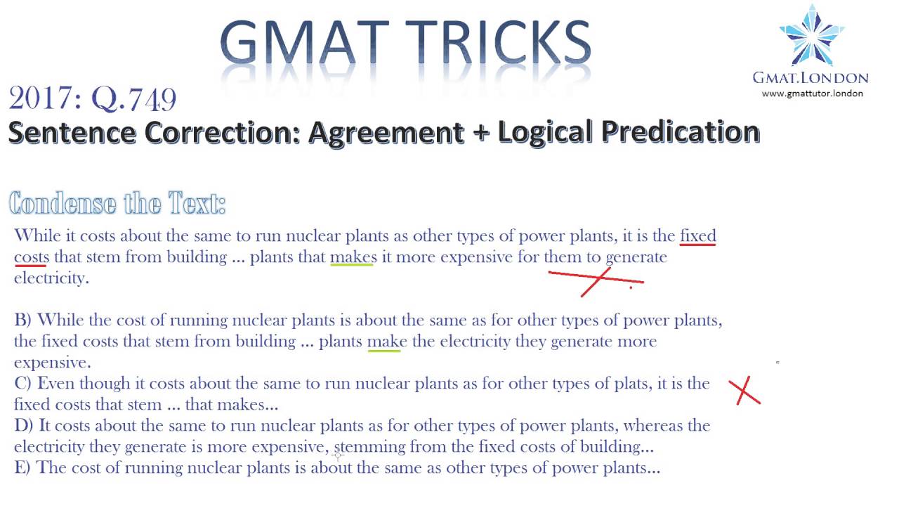 GMAT TRICKS: Sentence Correction, GMAT Official Guide 2017, Question 749