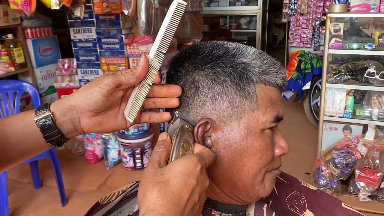 How to cut short hair for men , asmr