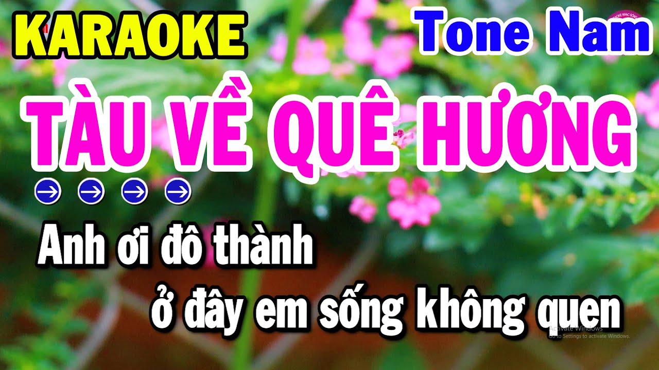 Tàu Về Quê Hương Karaoke Tone Nam Nhạc Sống Cha Cha Hay | Tiên Organ