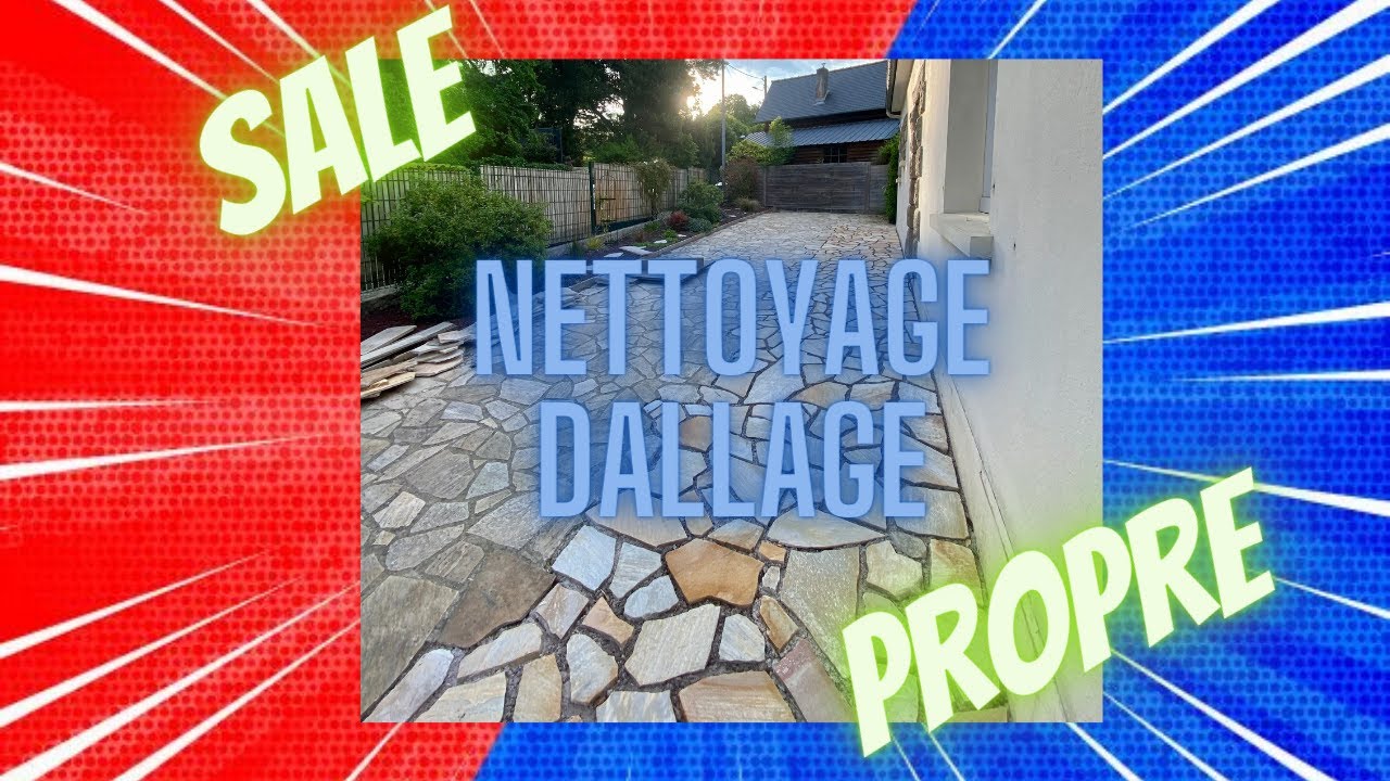 Nettoyage d'un ancien dallage (comment enlever les taches noires)
