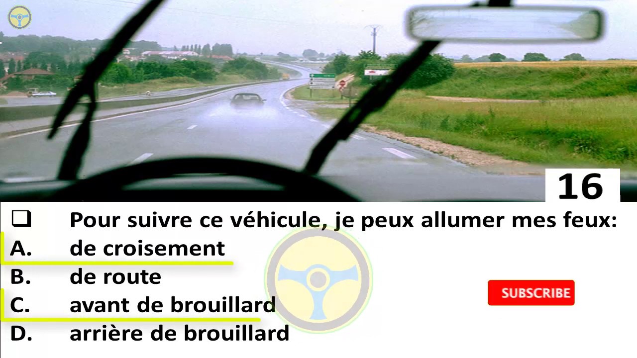 21 question visibilite et eclairage 🚦 permis de conduir