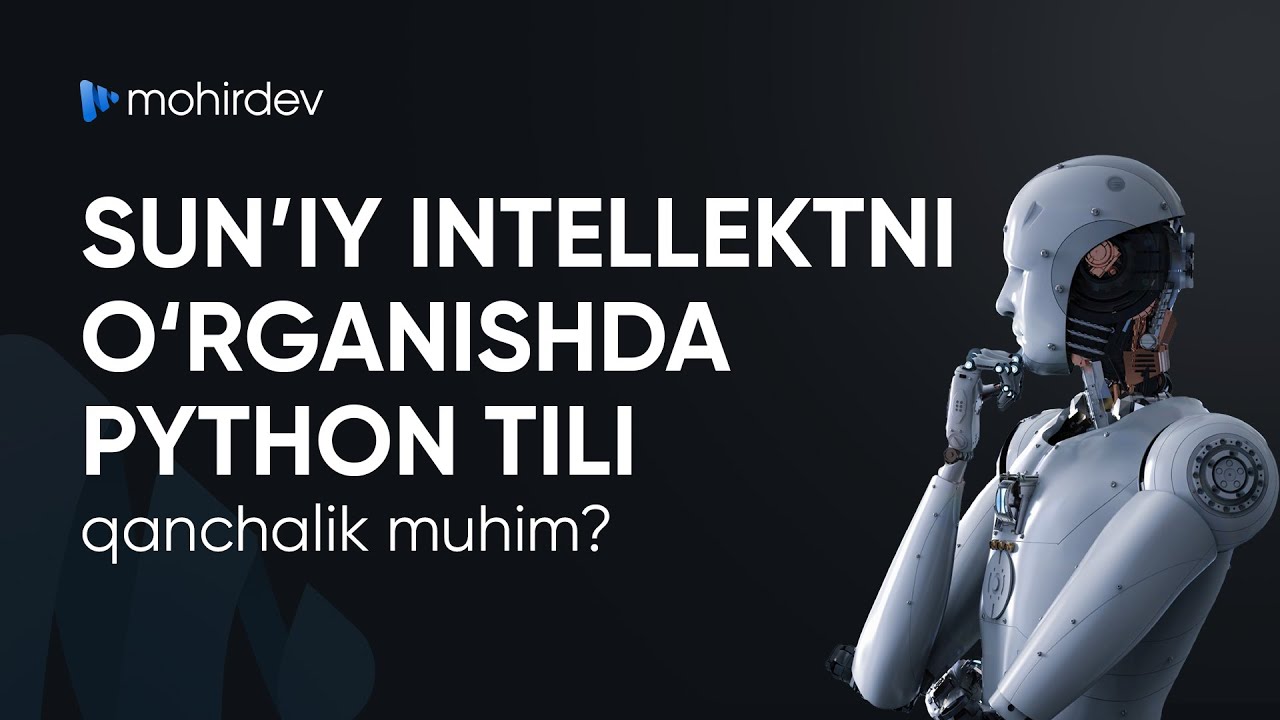 Sun'iy Intellektni o'rganishda Python dasturlash tilini o'rganish qanchalik muhim? | Mohirdev