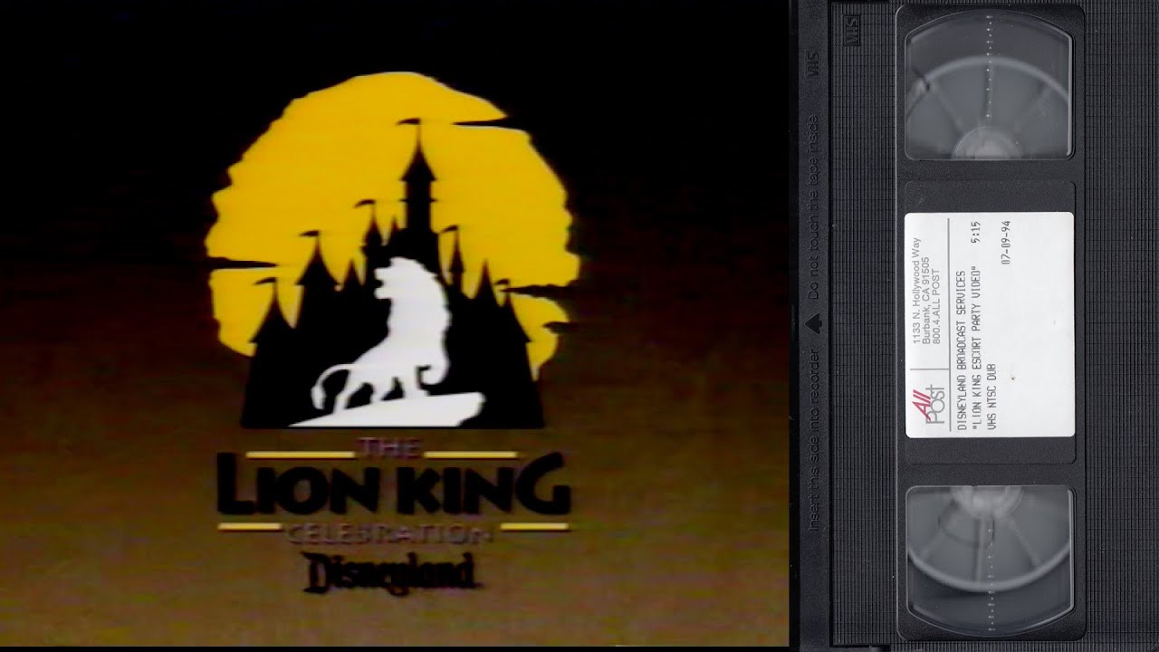 Lion King Escort Party Video - Disneyland Broadcast Services (1994) VHS 60fps