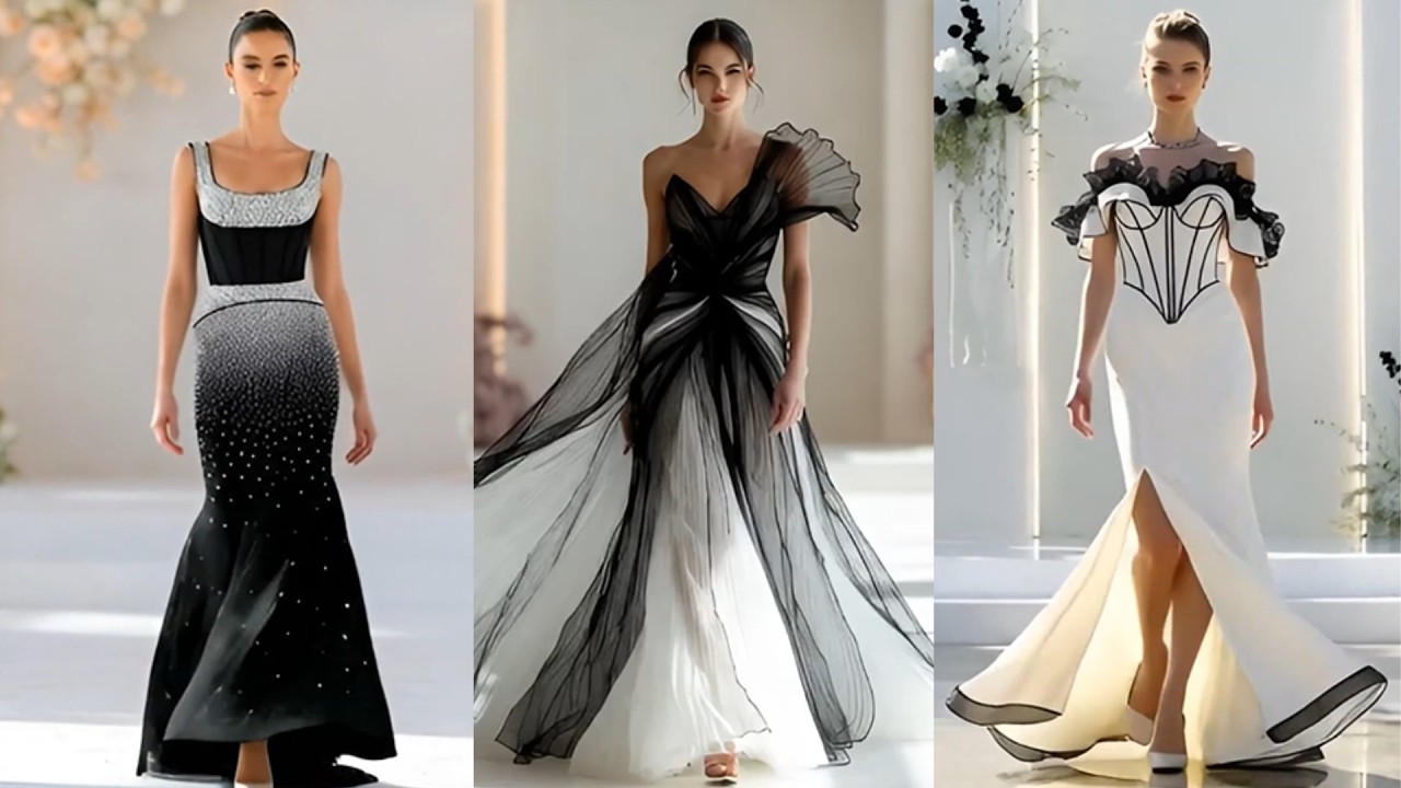 Black & White Gowns ✨ Lady Vibe Couture Drama
