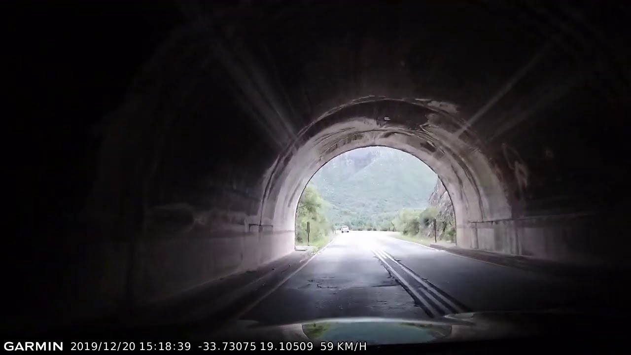 Driving up the scenic old du Toits kloof pass near Paarl.