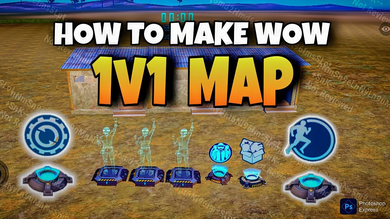 How To Make Wow 1v1 Map  | How To Make Wow Map | RANGBAZ YT With PUBG MObile