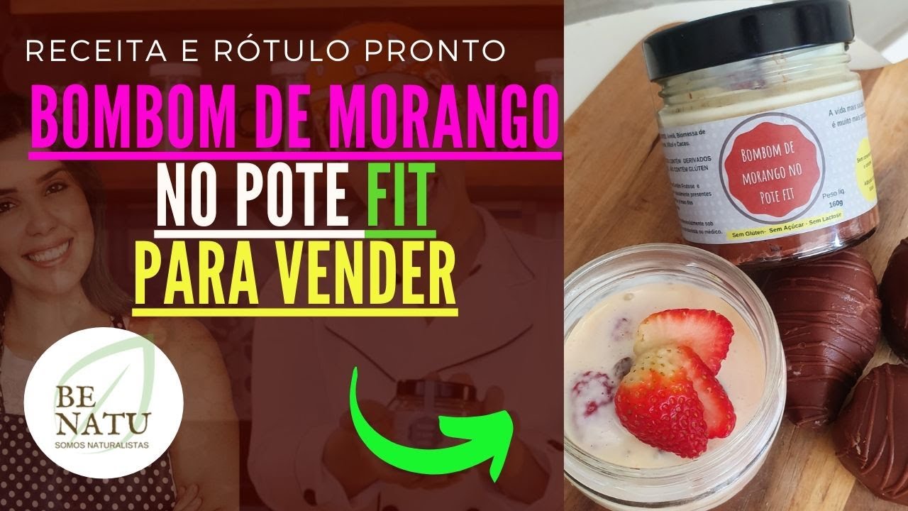 Doce no Pote Fit para vender: Bombom de Morango!
