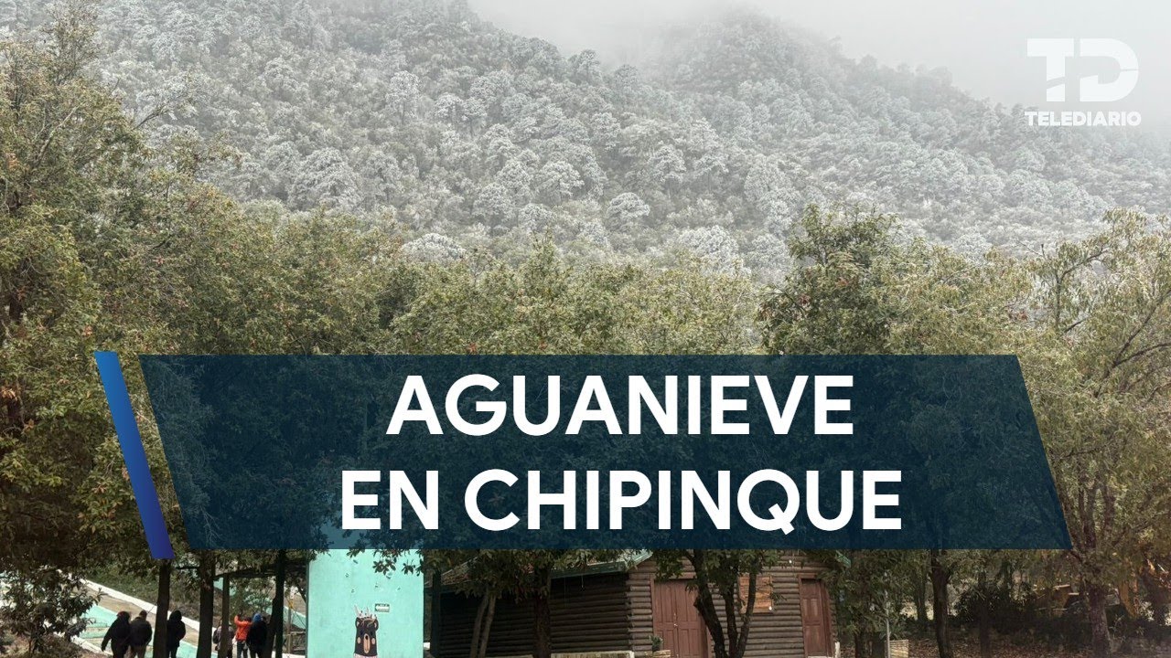 Acuden familias a Chipinque por caída de aguanieve