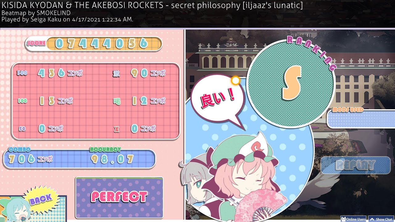 osu! ~ KISIDA KYODAN & THE AKEBOSI ROCKETS - secret philosophy [iljaaz's lunatic] (re-fced)