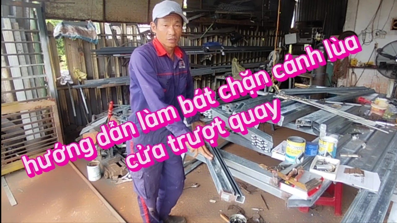 hướng dẫn làm bát chặn cánh lùa cửa trượt quay
